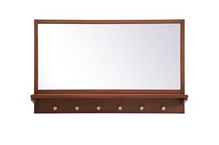 Entryway mirror with shelf  34 inch x 21 inch in pecan