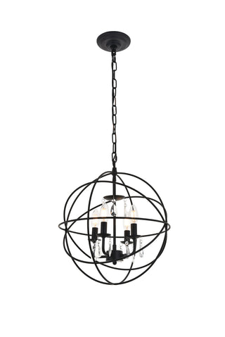 Wallace 4 light Matte Black Pendant