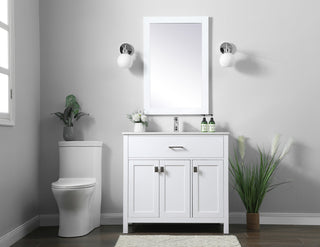 36 Inch SIngle Bathroom Vanity In White