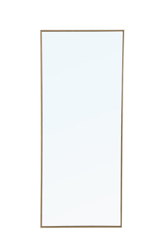 Metal frame Rectangle Mirror 30 inch Brass