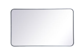 Soft corner metal rectangular mirror 24x40 inch in Silver