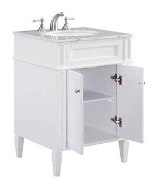 24 In. Single Bathroom Vanity Set In White