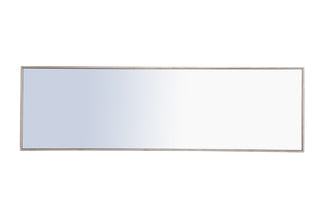 Metal frame Rectangle Mirror 18 inch Silver