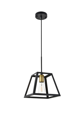 Resolute 1 light brass and black Pendant