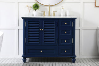 42 inch Single bathroom vanity in blue