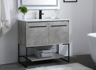 36 inch  Single Bathroom Vanity in Concrete Grey