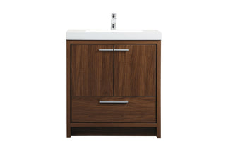 30 inch Single bathroom vanity in Walnut