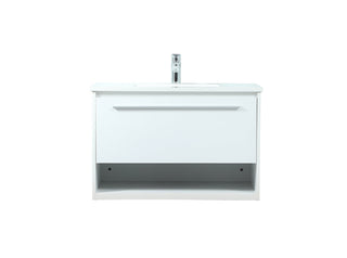 30 inch Single bathroom vanity in white