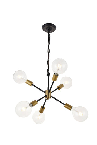 Nolan 6 Light matte black Pendant