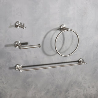 Freya 4-Piece Bathroom Hardware Set in Brushed Nickel