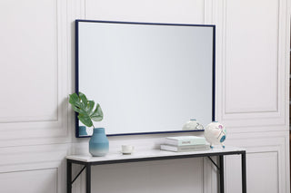 Metal frame rectangle mirror 28x 42 inch in Blue