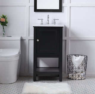 19 in. Single bathroom vanity set in Black