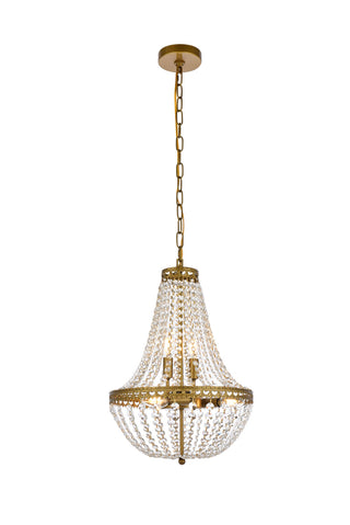 Valeria 14 inch pendant in brass