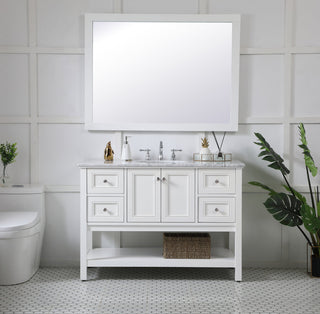 Aqua rectangle vanity mirror 48 inch in White