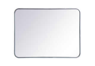 Soft corner metal rectangular mirror 24x32 inch in Silver