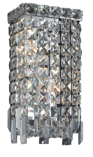 Maxime 2 light Chrome Wall Sconce Clear Royal Cut Crystal