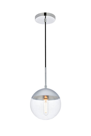 Eclipse 1 Light Chrome Pendant With Clear Glass