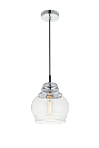 Kenna 1 Light Chrome Pendant With Clear Glass