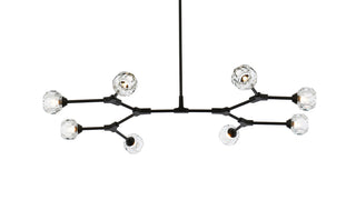 Zayne 8 Light Pendant in Black