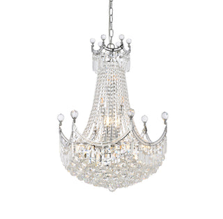 Corona 15 light Chrome Chandelier Clear Royal Cut Crystal