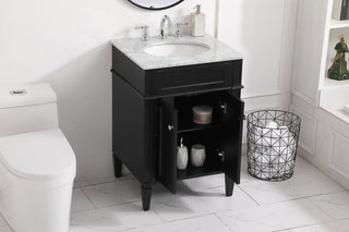 24 inch Single bathroom vanity in Black