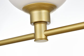 Cordelia 5 light Brass and frosted white Bath Sconce