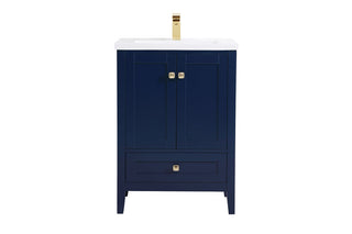 24 inch bathroom vanity in Blue