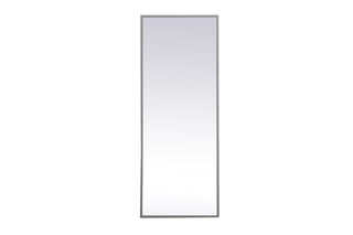 Metal frame rectangle mirror 14 inch x 36 inch in Grey