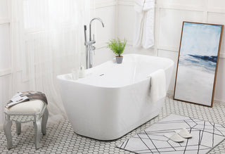 59 inch soaking bathtub in glossy white