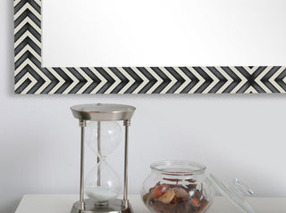 Rectangular mirror 48x36 inch in chevron