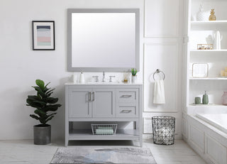 Aqua rectangle vanity mirror 42 inch in Grey