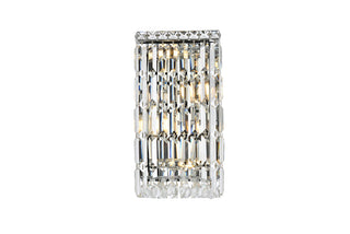 Maxime 4 light Chrome Wall Sconce Clear Royal Cut Crystal