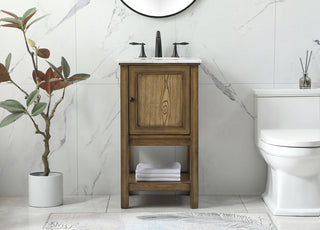 19 inch Single bathroom vanity in driftwood