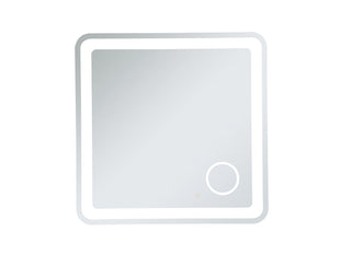 Lux 36in x 36in Hardwired LED mirror with magnifier and color changing temperature 3000K/4200K/6000K