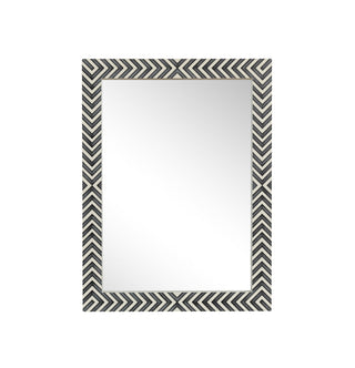 Rectangular mirror 36x27 inch in chevron