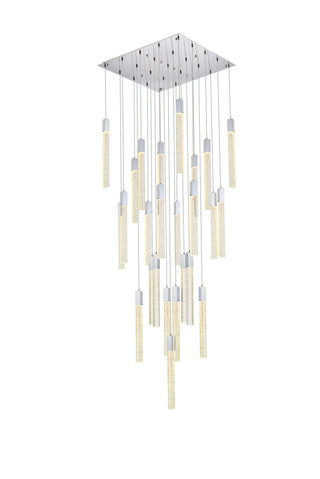 Weston 25 lights pendant in chrome