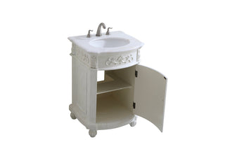 24 In. Single Bathroom Vanity Set In Antique White