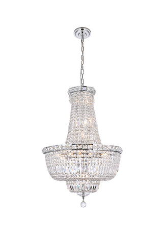 Tranquil 22 light Chrome Chandelier Clear Royal Cut Crystal