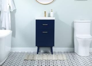 18 inch bathroom vanity in Blue