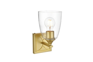 Harris 1 light Brass and Clear Bath Sconce