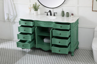 60 inch Single bathroom vanity in vintage mint