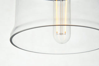 Kenna 1 Light Black Pendant With Clear Glass