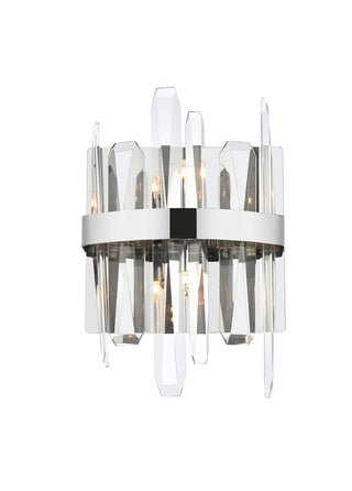 Serena 8 inch crystal bath sconce in chrome