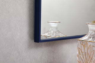 Metal frame rectangle mirror 18 inch x 36 inch in Blue