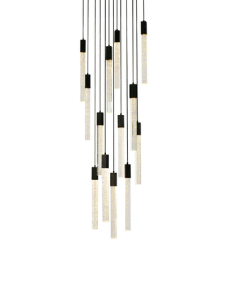 Weston 13 lights pendant in black