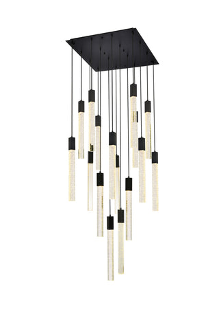 Weston 16 lights pendant in black