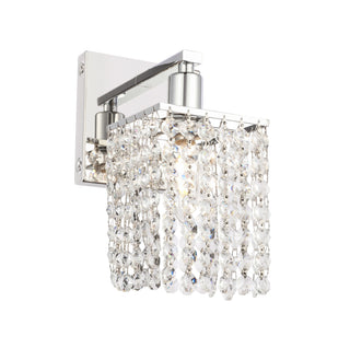 Phineas 1 light Chrome and Clear Crystals wall sconce