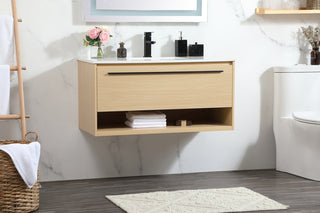 40 inch Single bathroom vanity in maple