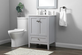 24 Inch SIngle Bathroom Vanity In Grey