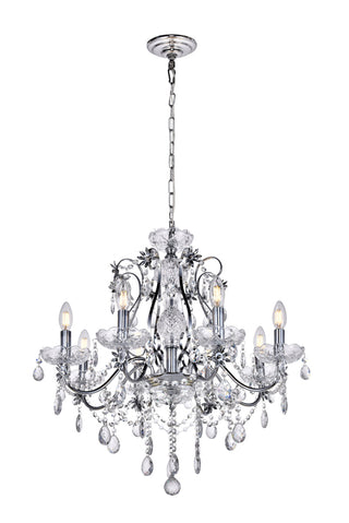 Voltaire Collection Chandelier D26 H25 Lt:8 Chrome Finish